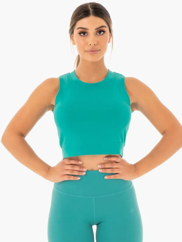 Motion Crop Top - Teal sold by Ryderwear