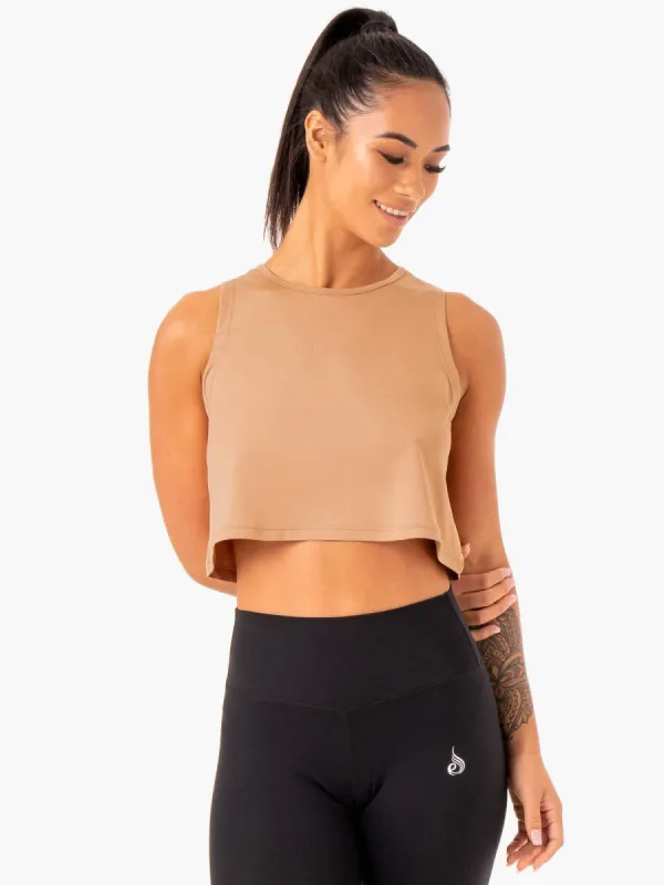 Hybrid Muscle Tank - Tan sold by Ryderwear