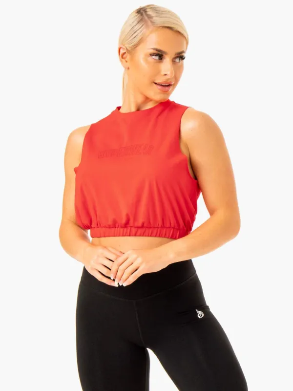 Boxer Muscle Tank - Red sold by Ryderwear