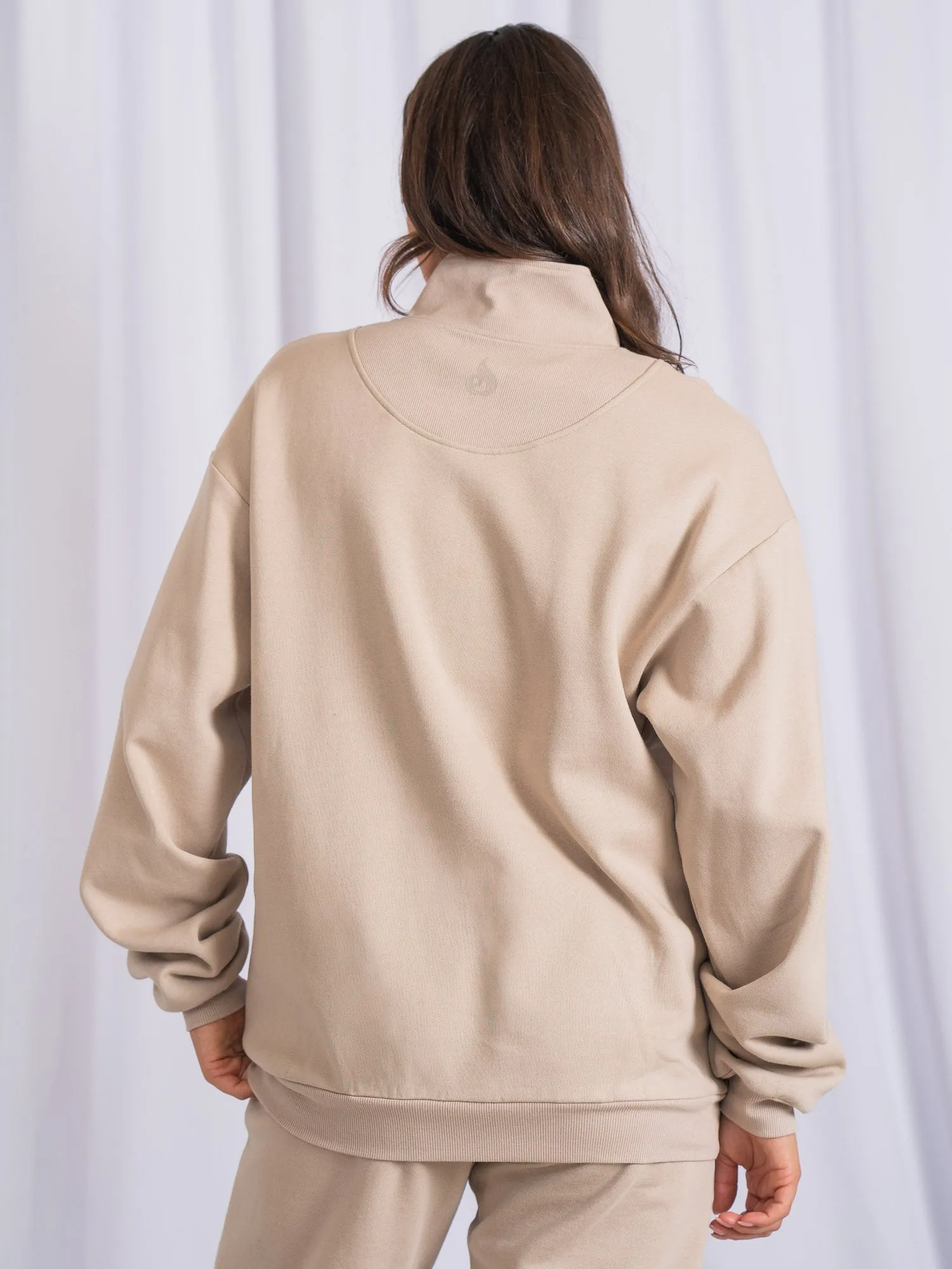 Unisex Half Zip Jumper - Sand sold by Ryderwear product image thumbnail 4