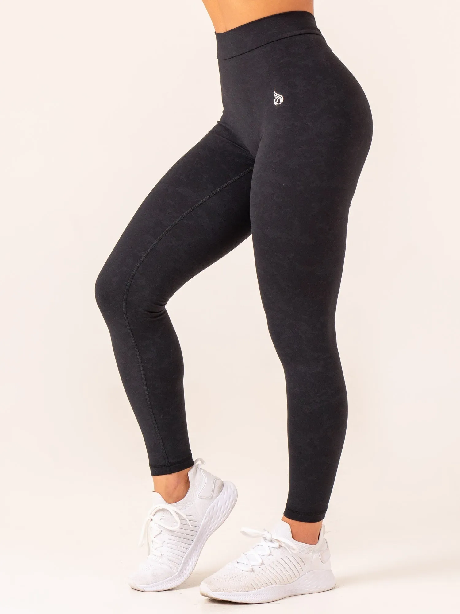 NKD Stonewash V Scrunch Leggings - Black Stonewash sold by Ryderwear product image thumbnail 2