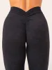 NKD Stonewash V Scrunch Leggings - Black Stonewash sold by Ryderwear