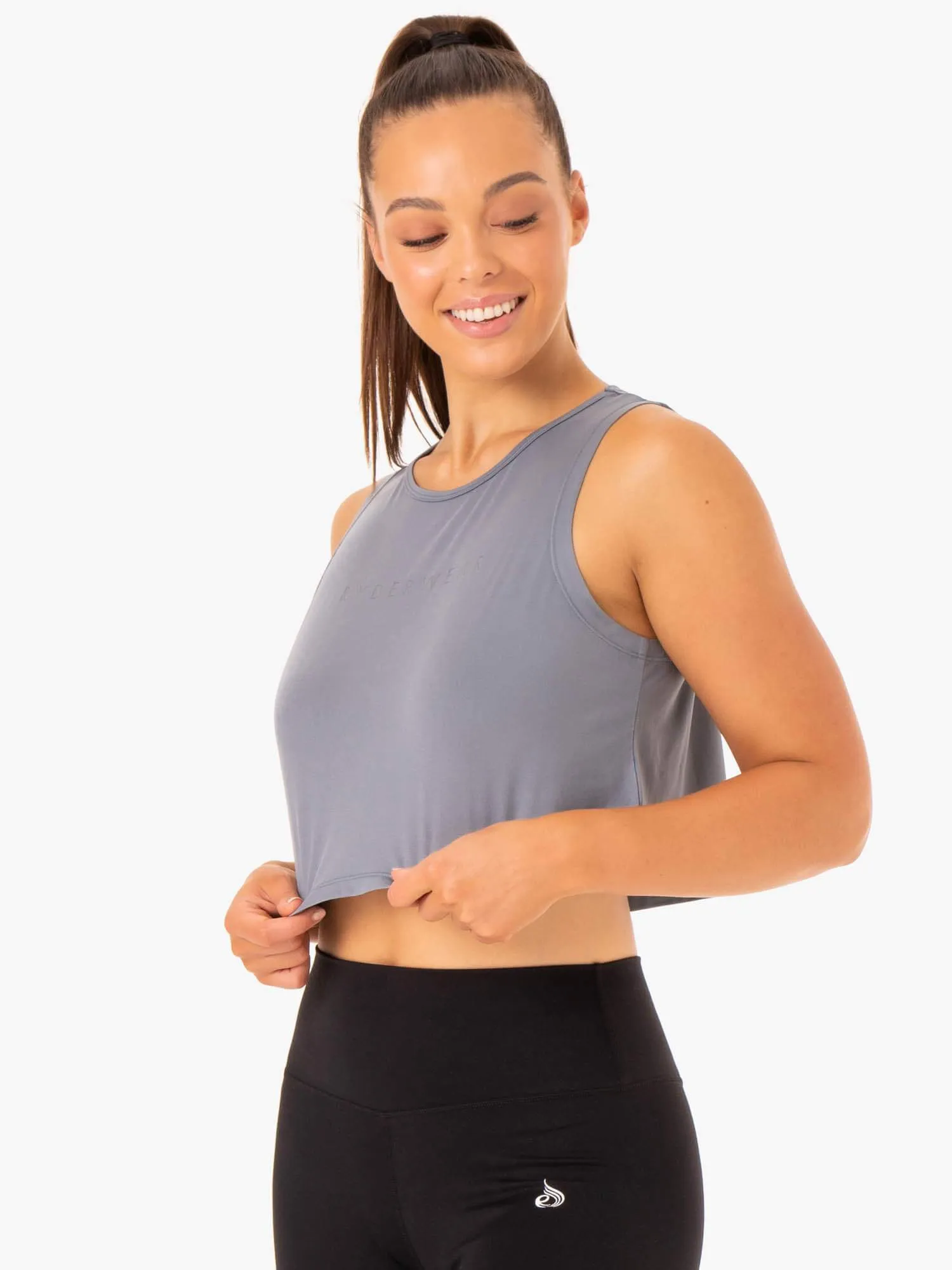 Hybrid Muscle Tank - Steel Blue sold by Ryderwear product image thumbnail 3