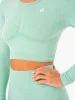 Sculpt Seamless Long Sleeve Top - Mint Marl sold by Ryderwear