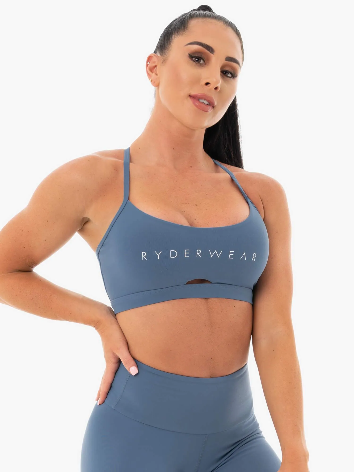 Staples Sports Bra - Steel Blue sold by Ryderwear product image thumbnail 5