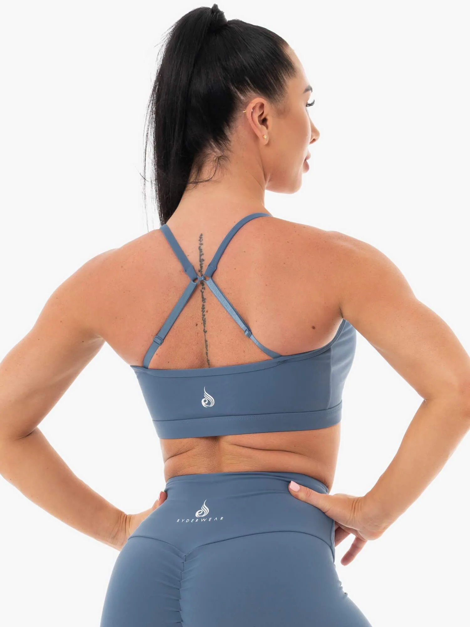 Staples Sports Bra - Steel Blue sold by Ryderwear product image thumbnail 4