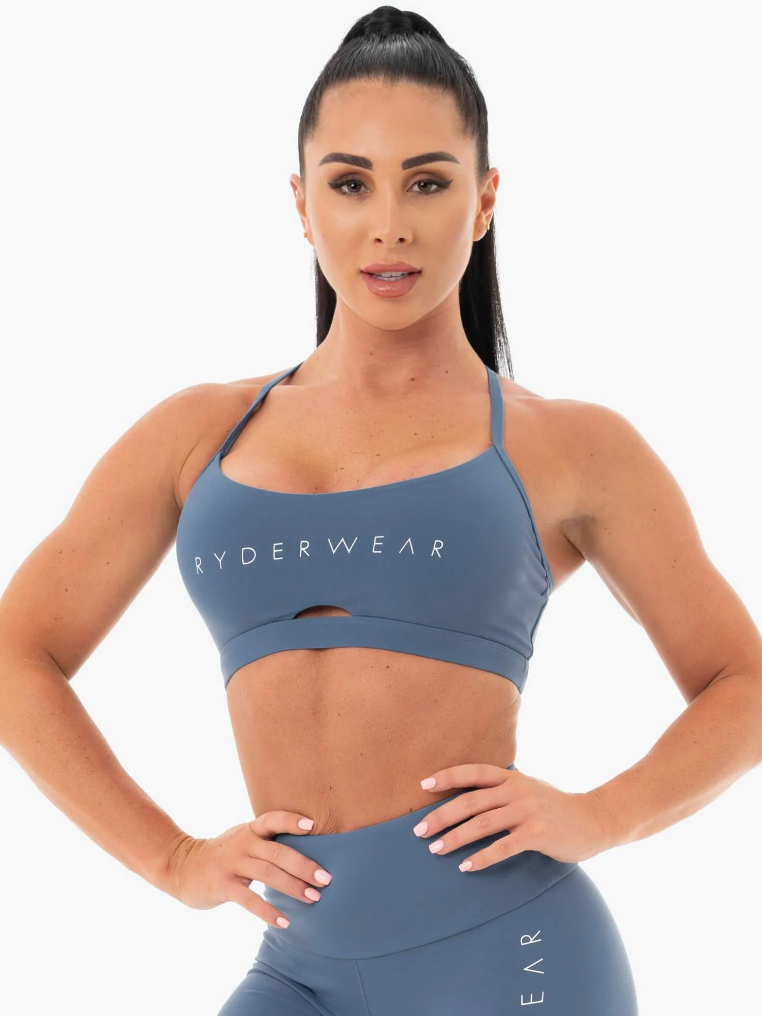 Staples Sports Bra - Steel Blue sold by Ryderwear product image thumbnail 3