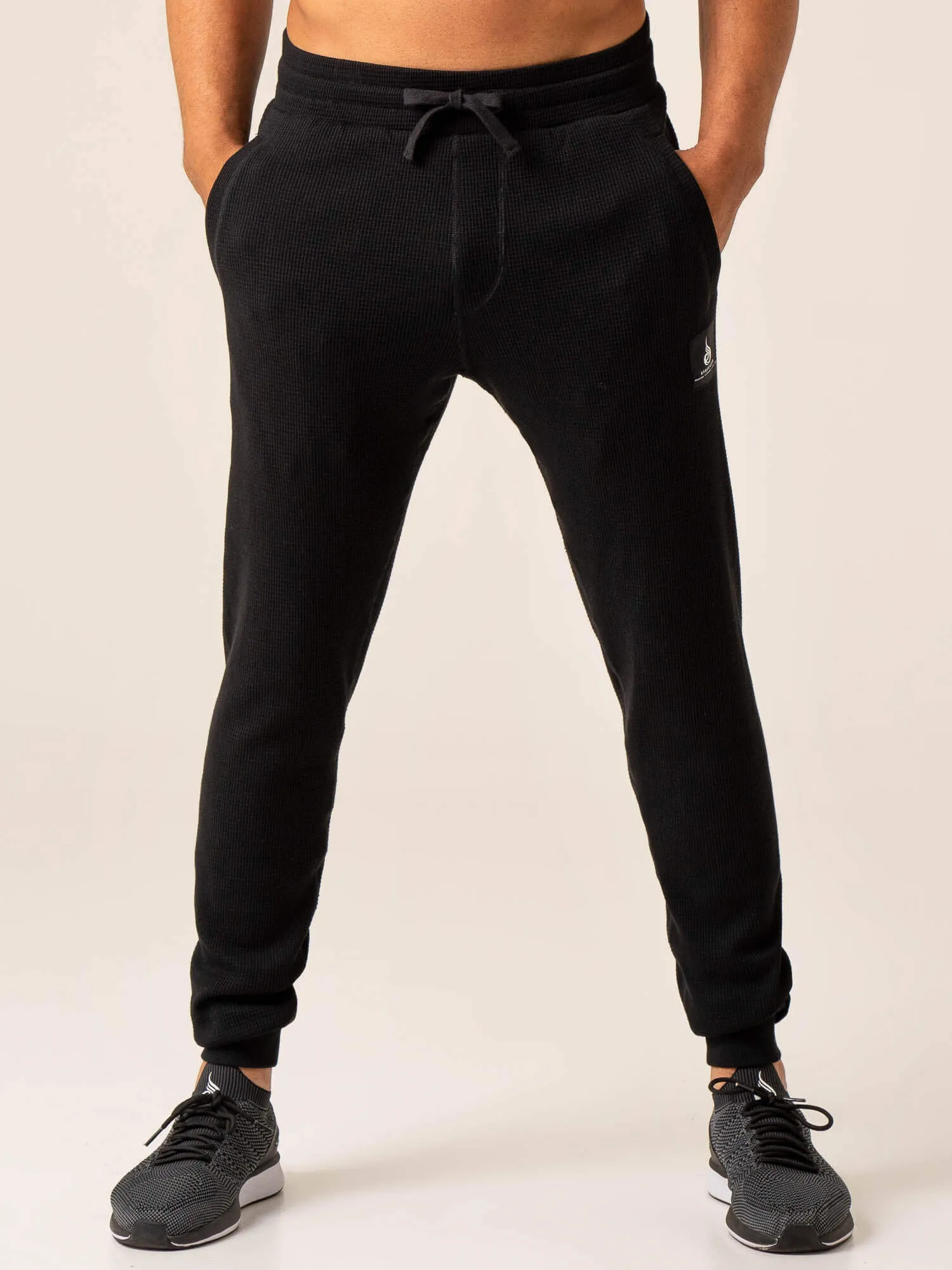Men's Waffle Lounge Pants - Black sold by Ryderwear product image thumbnail 4