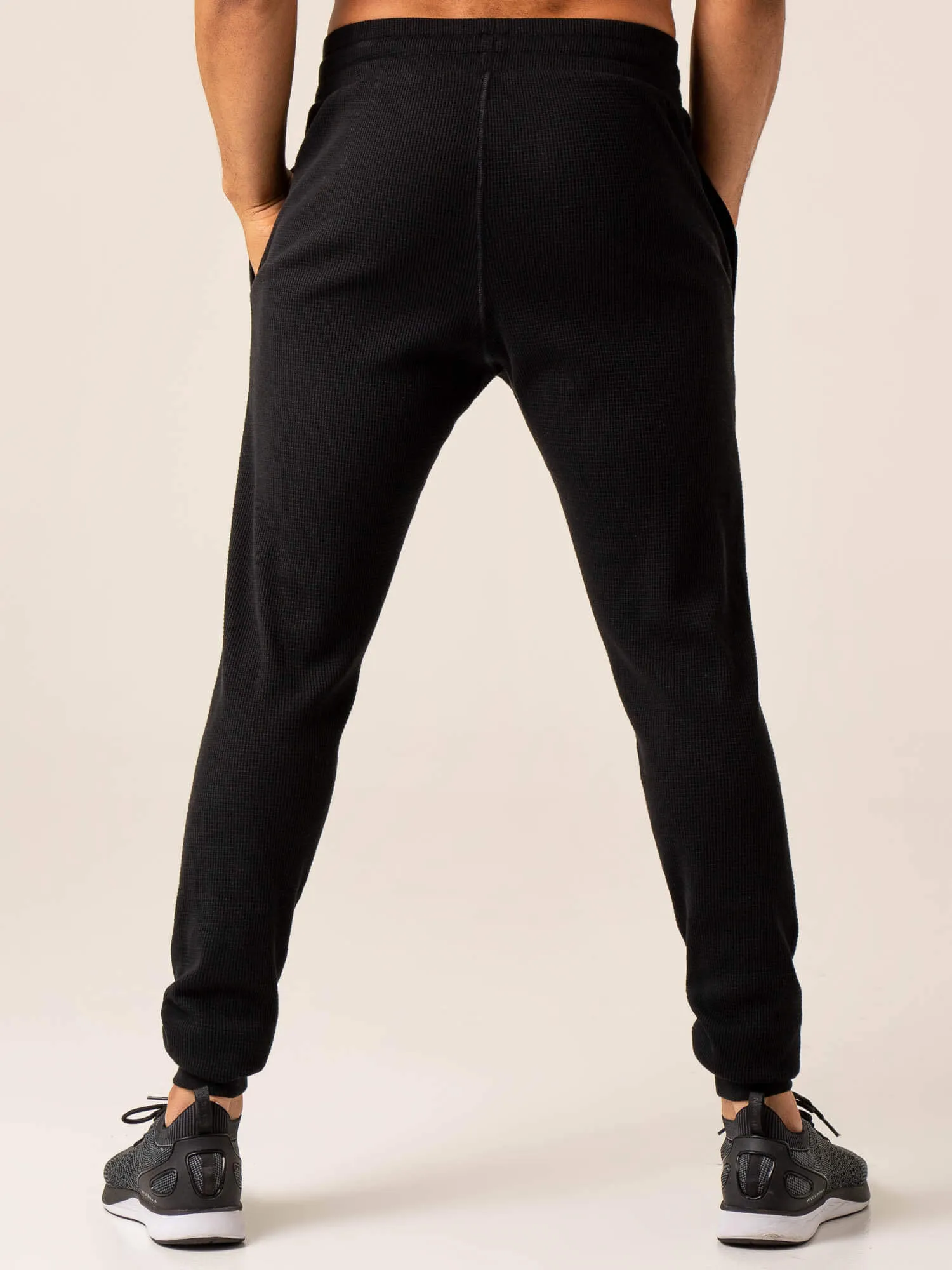 Men's Waffle Lounge Pants - Black sold by Ryderwear product image thumbnail 3