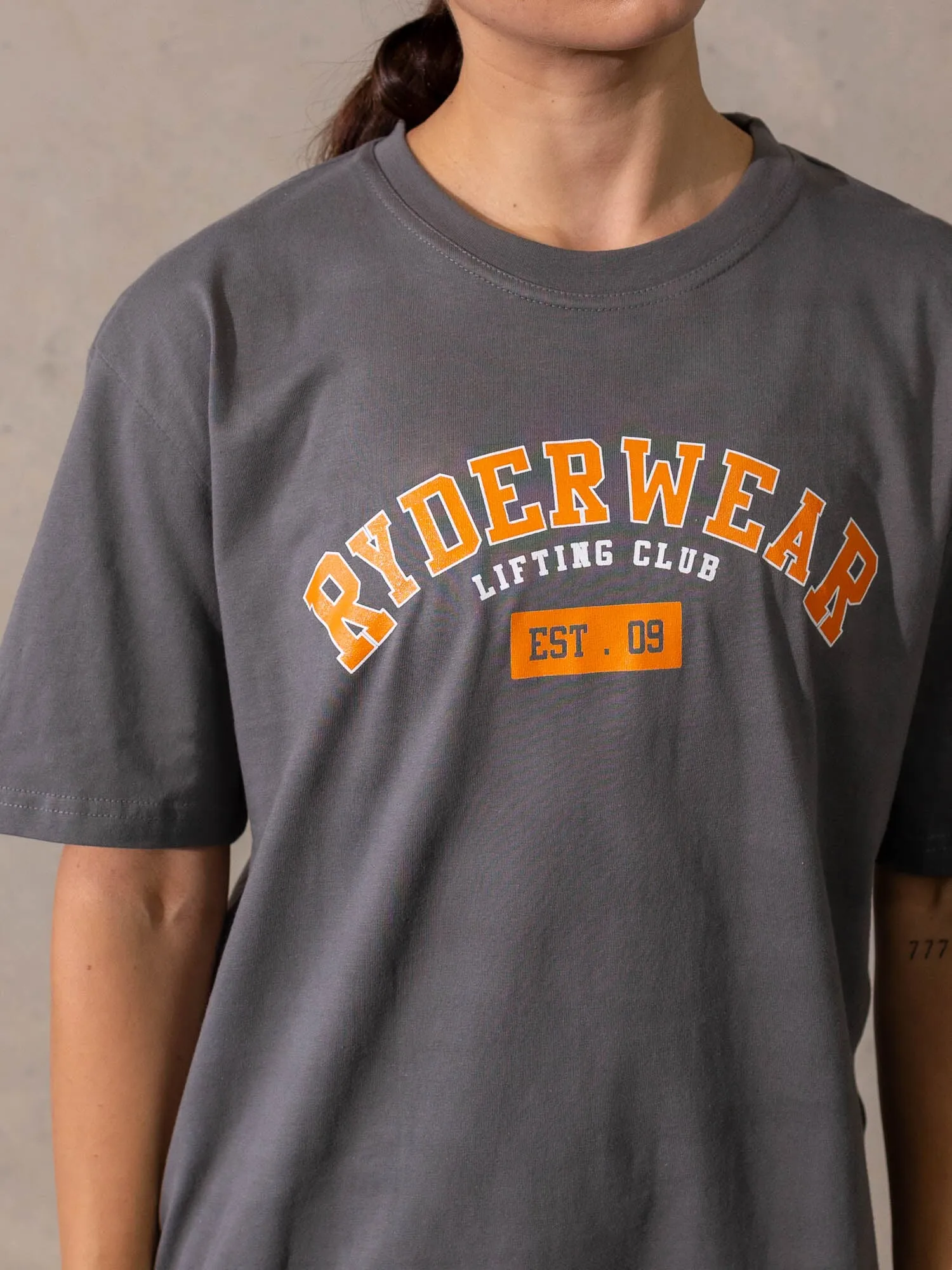 Varsity Oversized T-Shirt - Charcoal sold by Ryderwear product image thumbnail 2