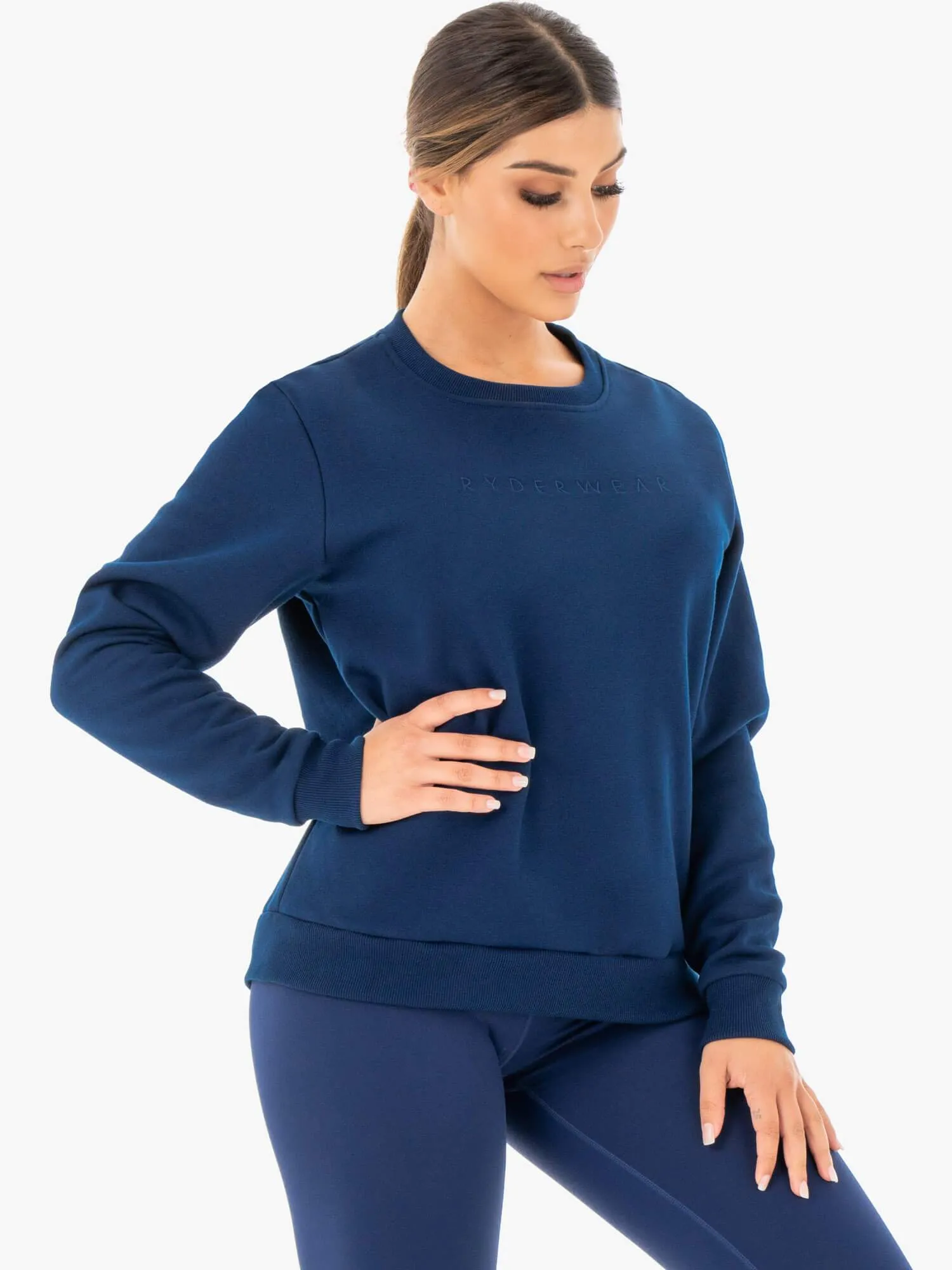 Motion Oversized Sweater - Navy sold by Ryderwear product image thumbnail 4