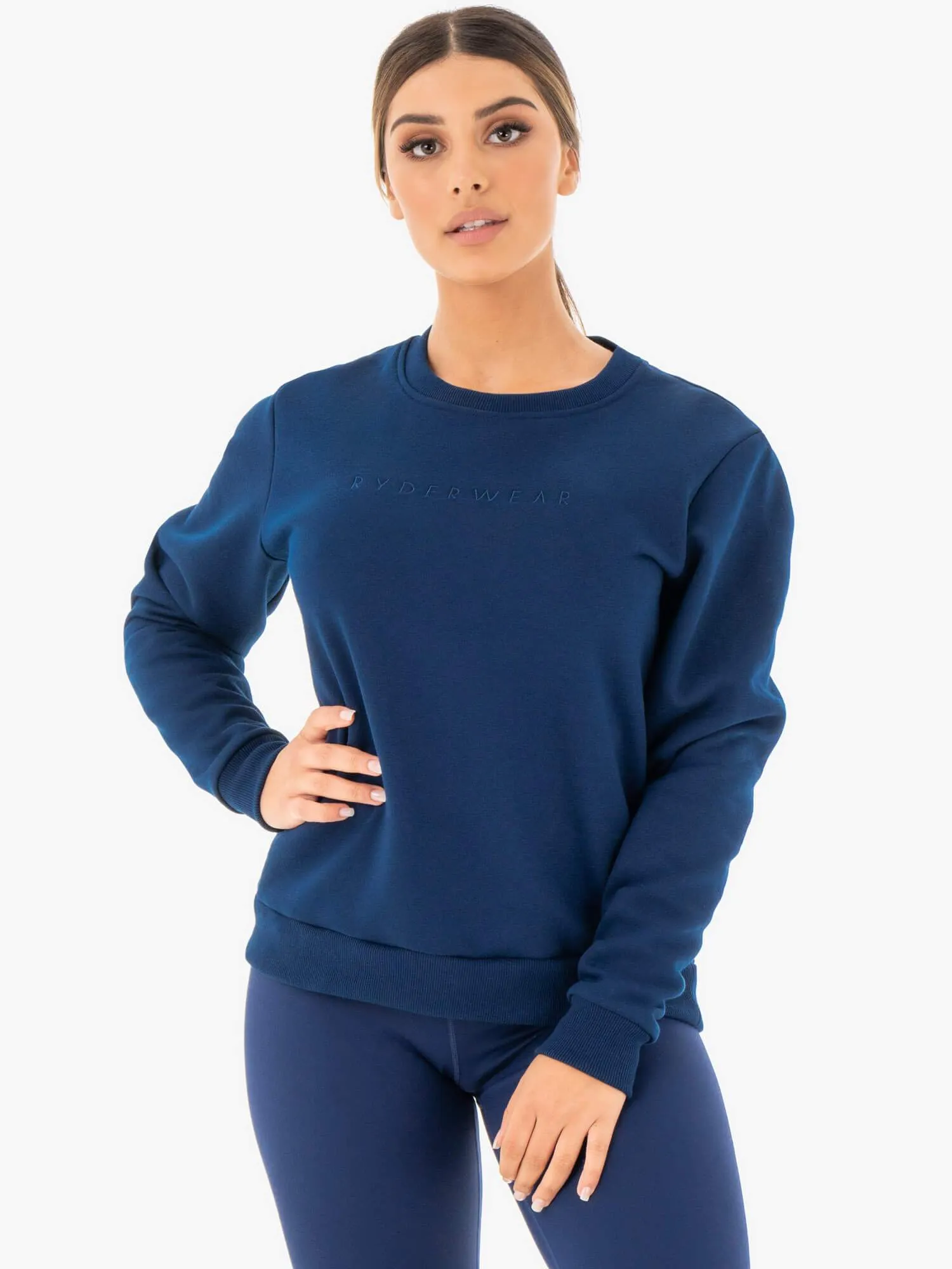 Motion Oversized Sweater - Navy sold by Ryderwear