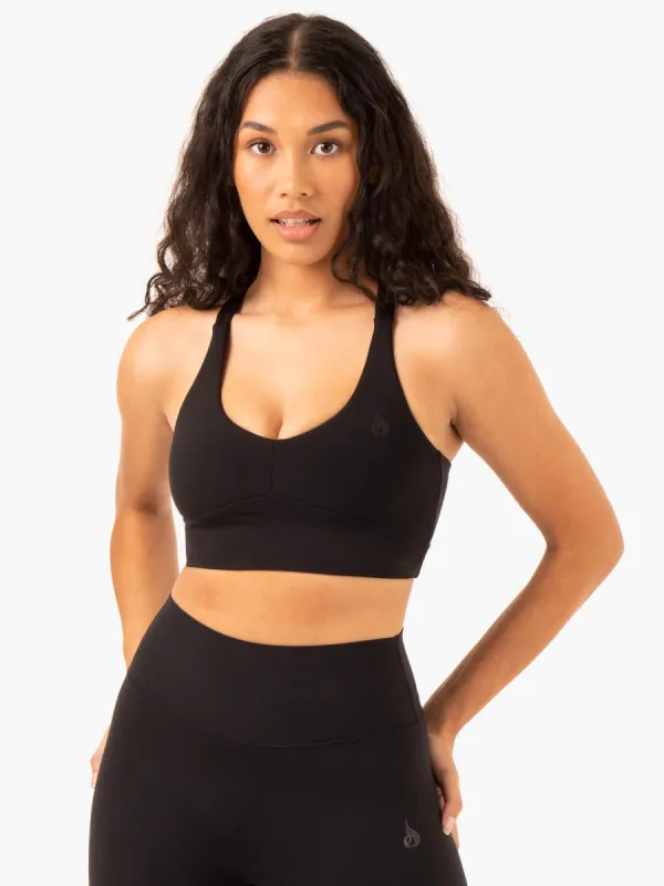 NKD Refine Sports Bra - Black sold by Ryderwear