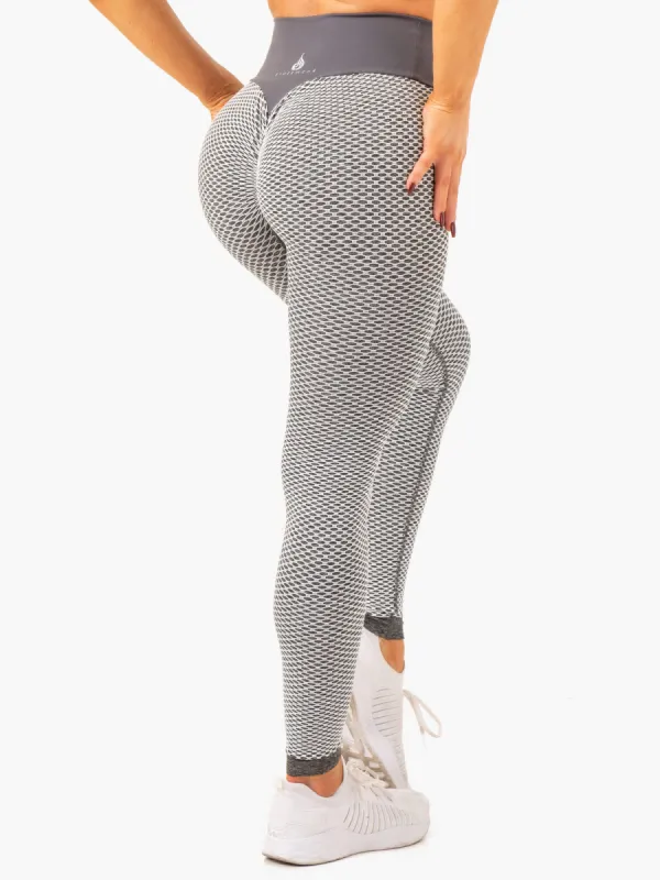 Honeycomb Scrunch Seamless Leggings - Grey Marl sold by Ryderwear