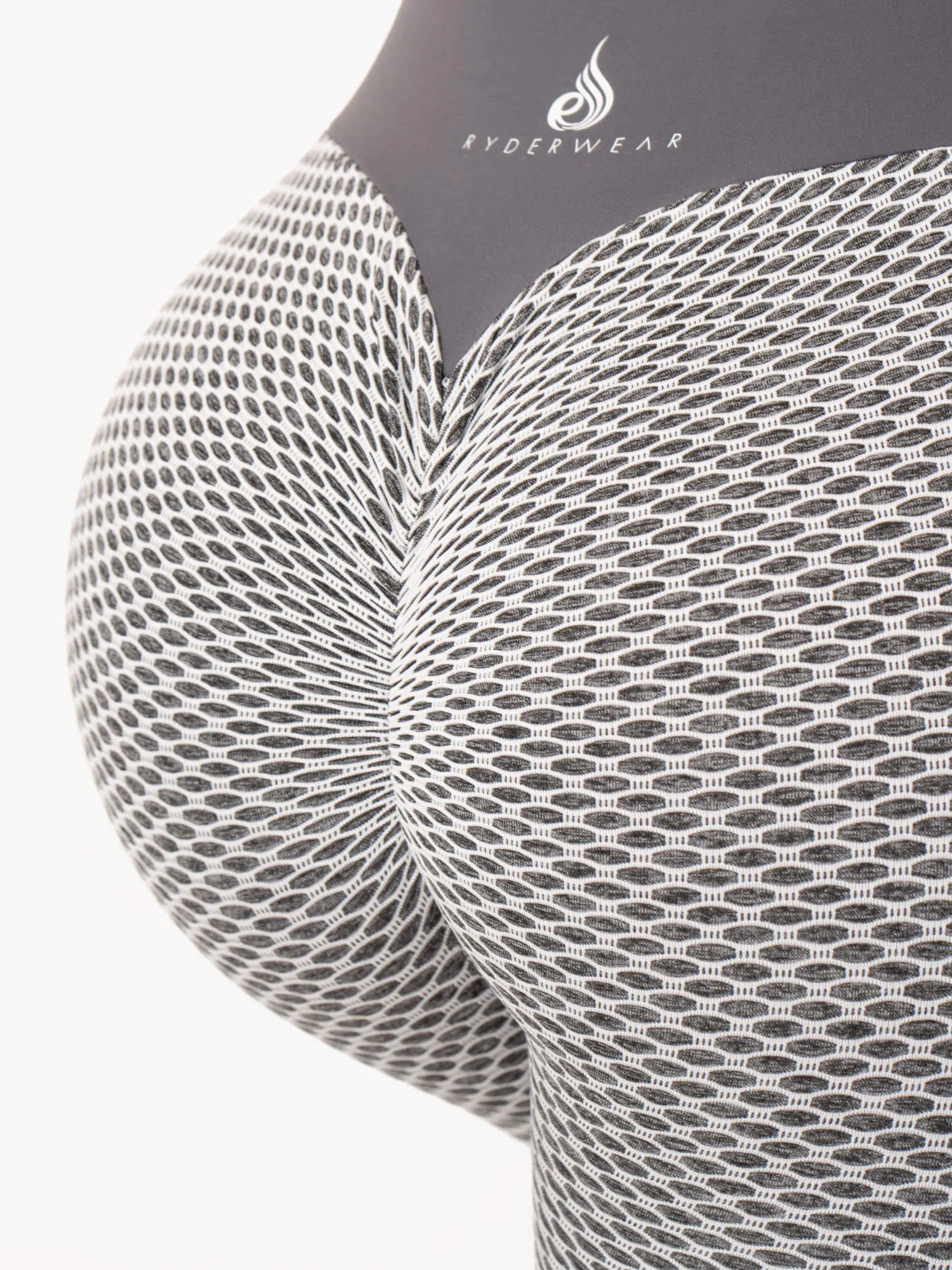 Honeycomb Scrunch Seamless Leggings - Grey Marl sold by Ryderwear product image thumbnail 2