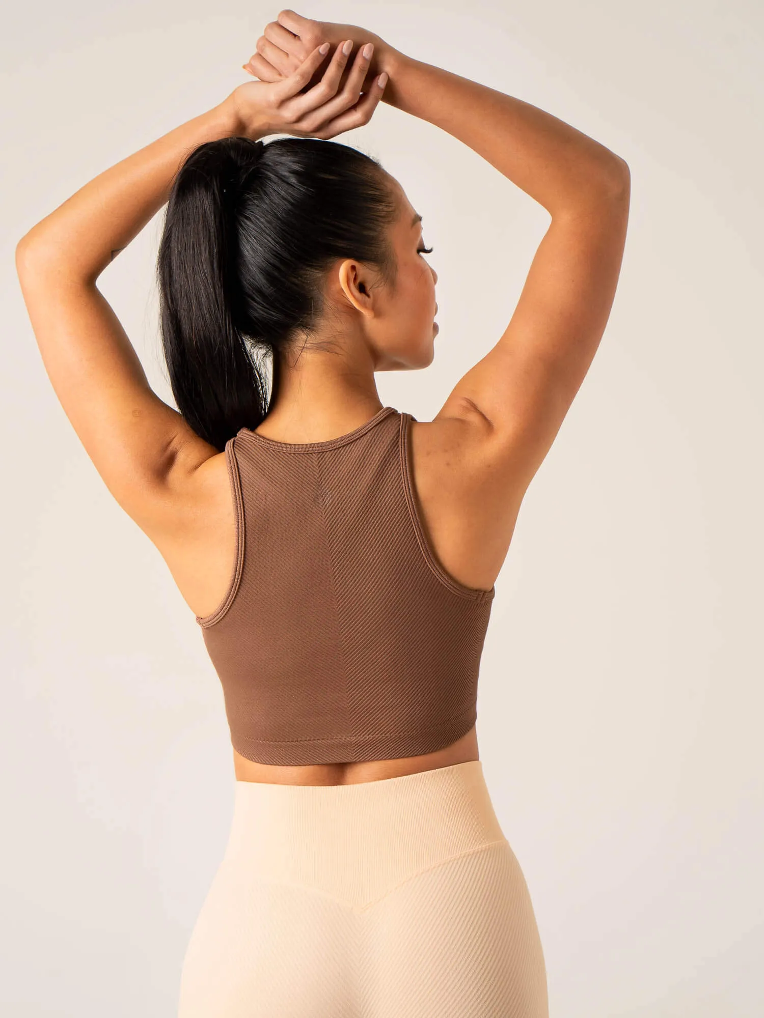 Circuit Rib Seamless Tank - Chocolate sold by Ryderwear product image thumbnail 2