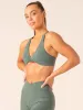 Momentum Twist Sports Bra - Forest Green sold by Ryderwear