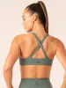 Momentum Twist Sports Bra - Forest Green sold by Ryderwear