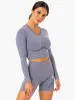 Staples Seamless Long Sleeve Top - Navy Marl sold by Ryderwear