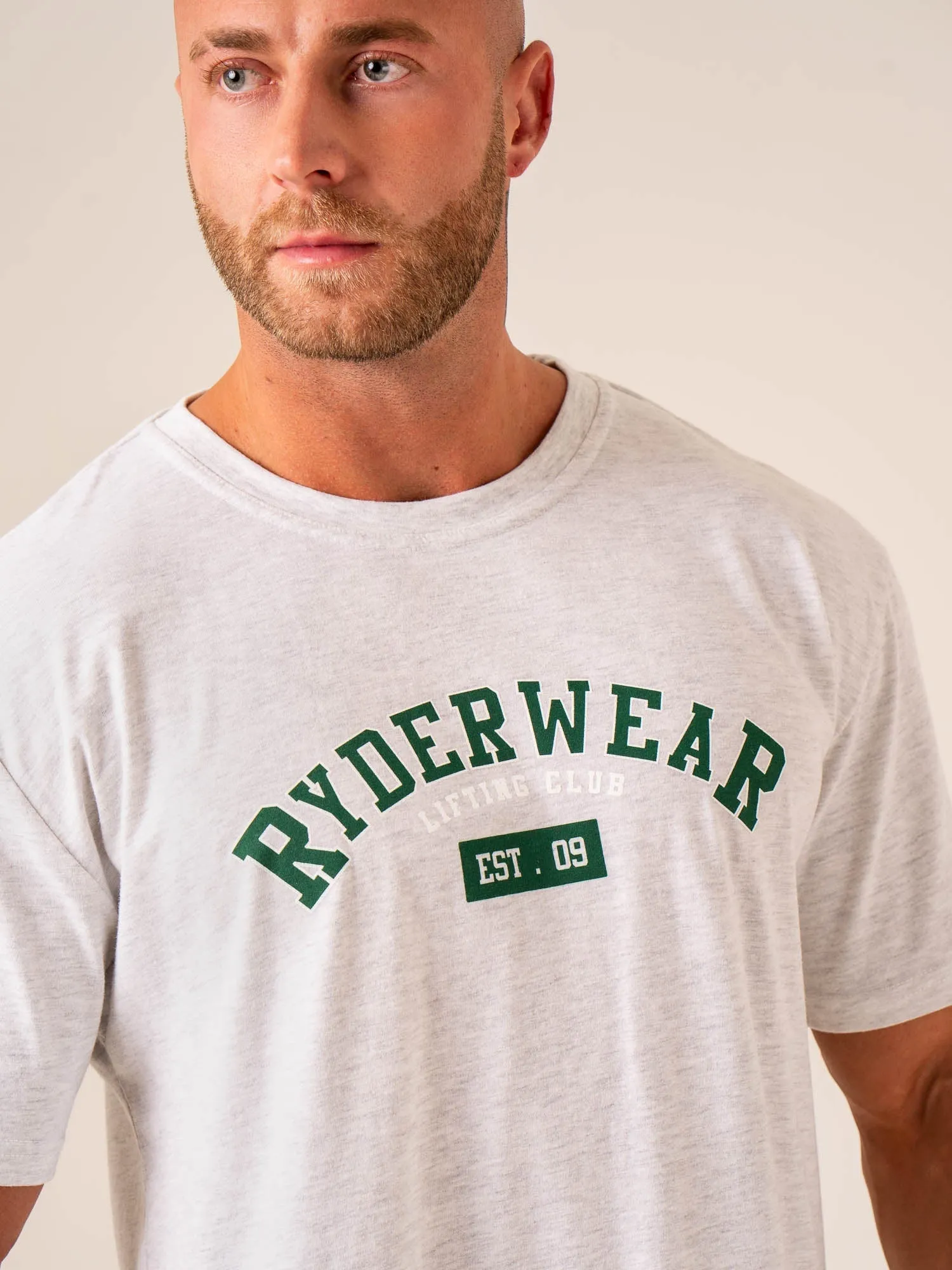 Varsity Oversized T-Shirt - Snow Marl sold by Ryderwear product image thumbnail 2