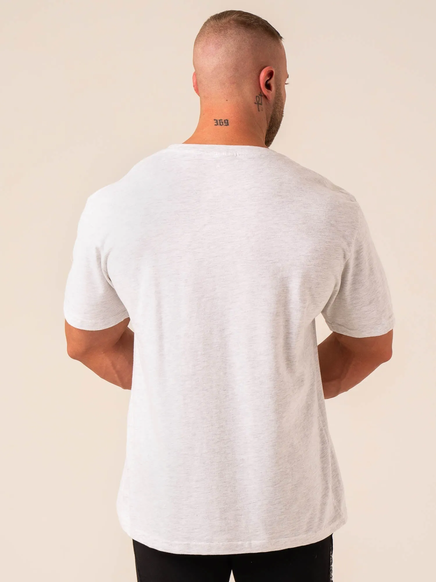 Varsity Oversized T-Shirt - Snow Marl sold by Ryderwear product image thumbnail 3