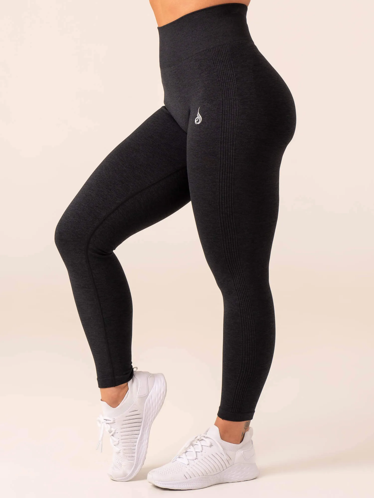 Ombre Seamless Leggings - Black Marl sold by Ryderwear product image thumbnail 2