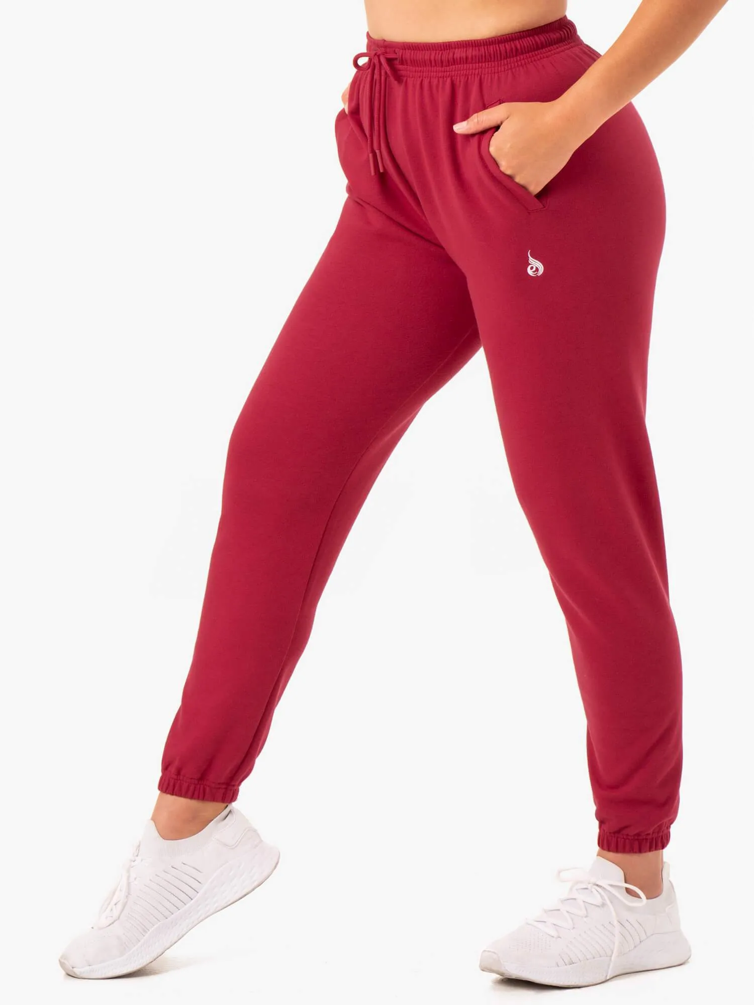 Off-Duty Fleece Track Pants - Burgundy sold by Ryderwear product image thumbnail 2