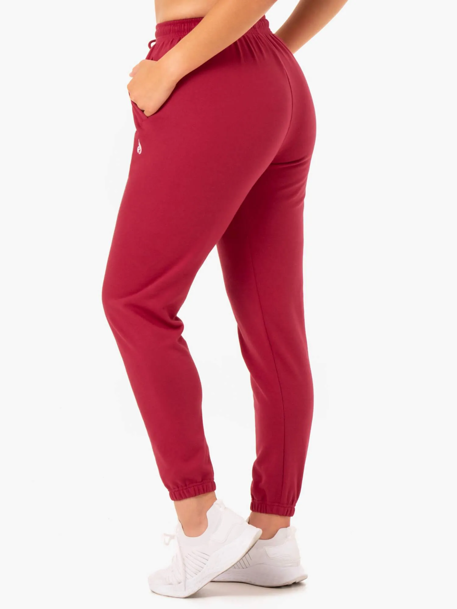 Off-Duty Fleece Track Pants - Burgundy sold by Ryderwear product image thumbnail 3