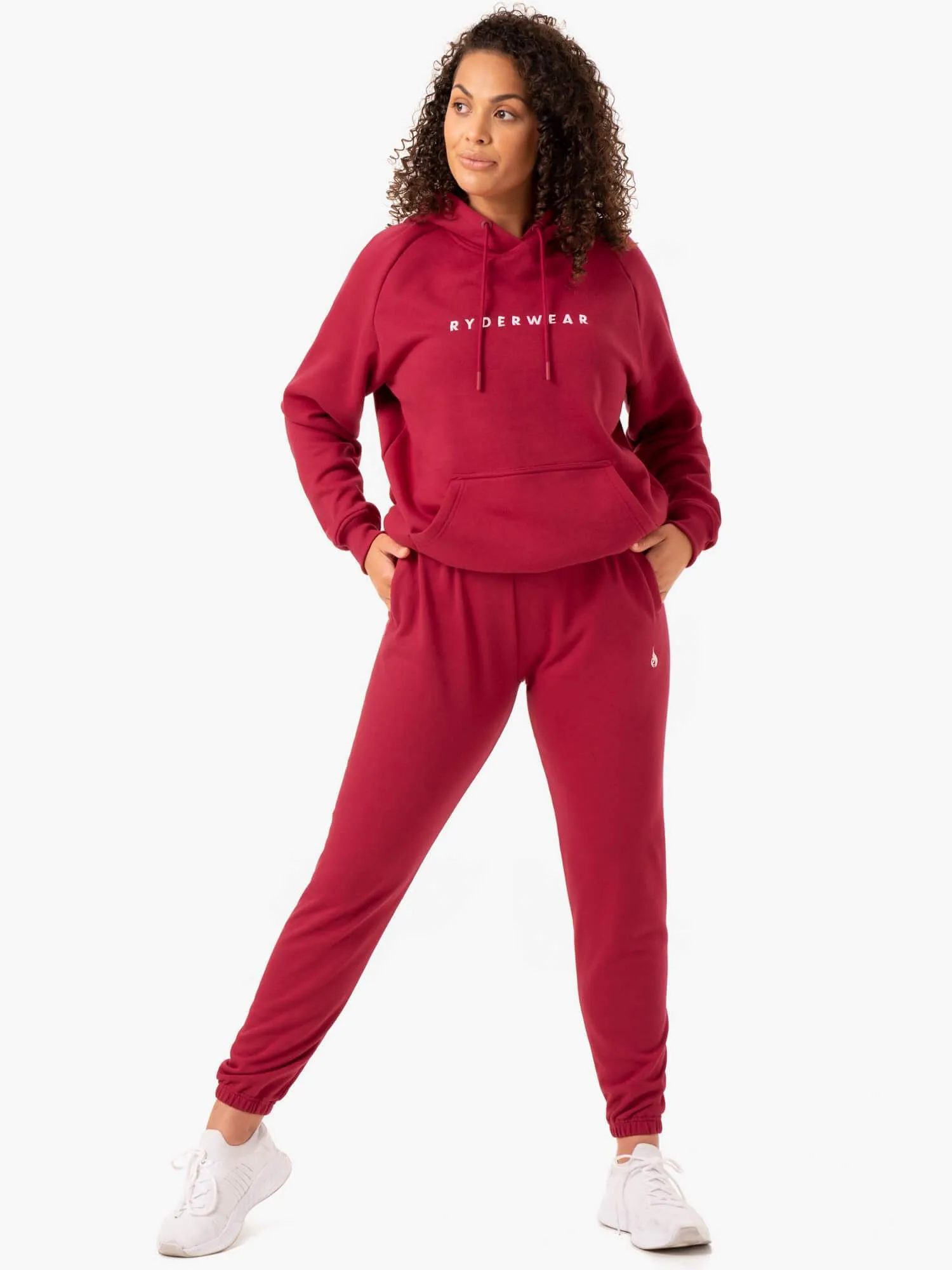 Off-Duty Fleece Track Pants - Burgundy sold by Ryderwear product image thumbnail 4