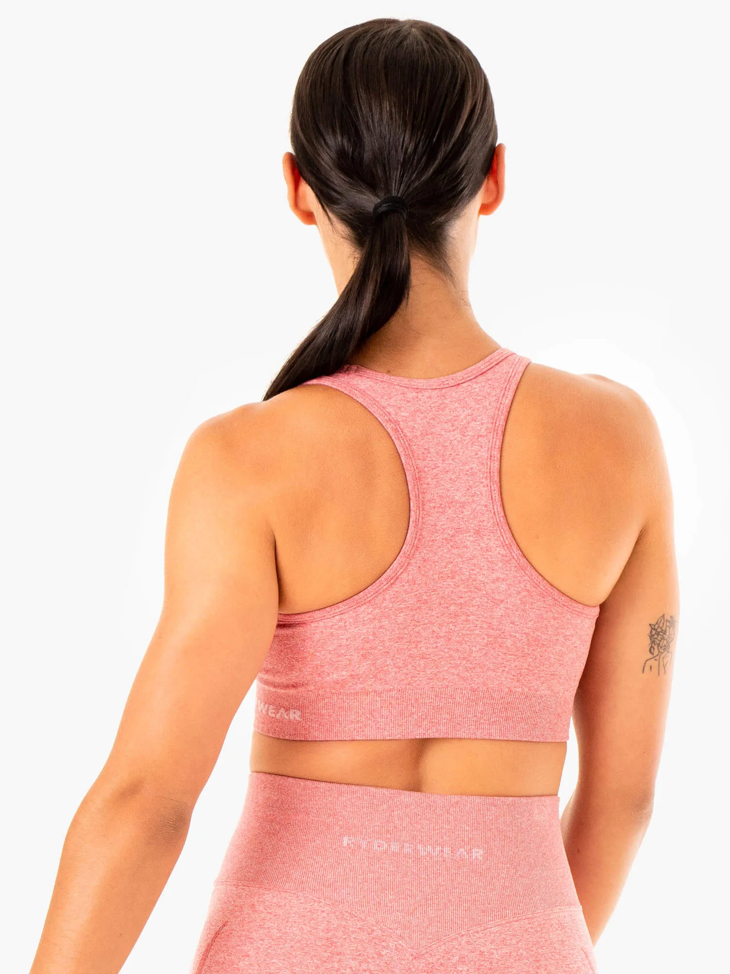 Staples Seamless Racer Back Sports Bra - Pink Marl sold by Ryderwear product image thumbnail 2