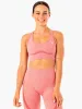 Staples Seamless Racer Back Sports Bra - Pink Marl sold by Ryderwear
