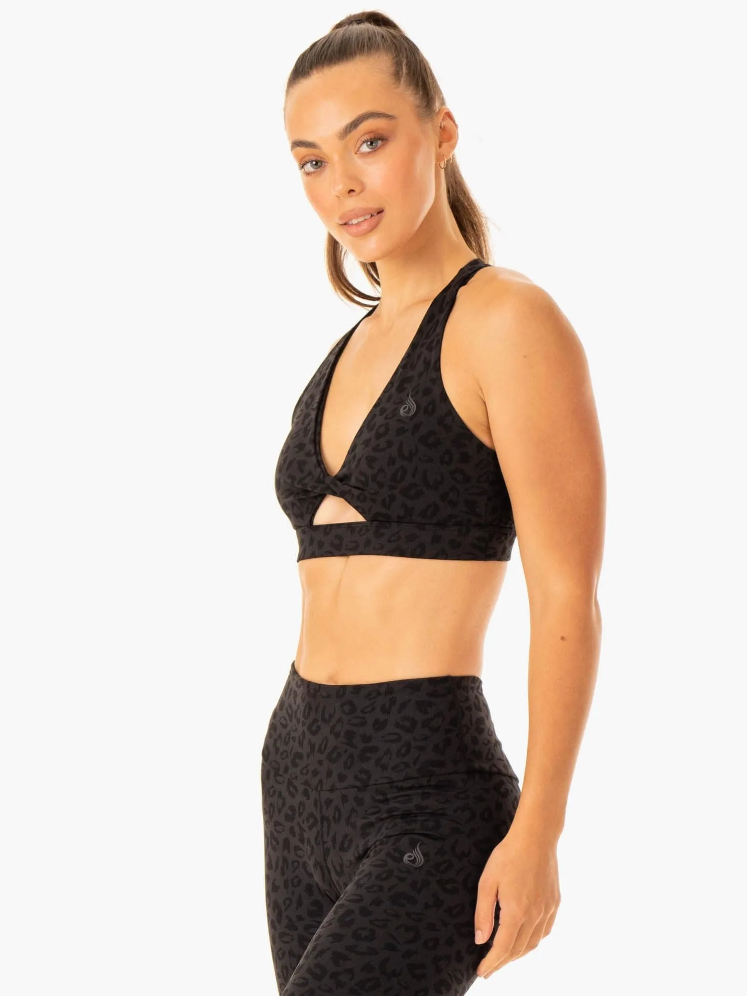 Adapt Twist Sports Bra - Black Leopard sold by Ryderwear product image thumbnail 2