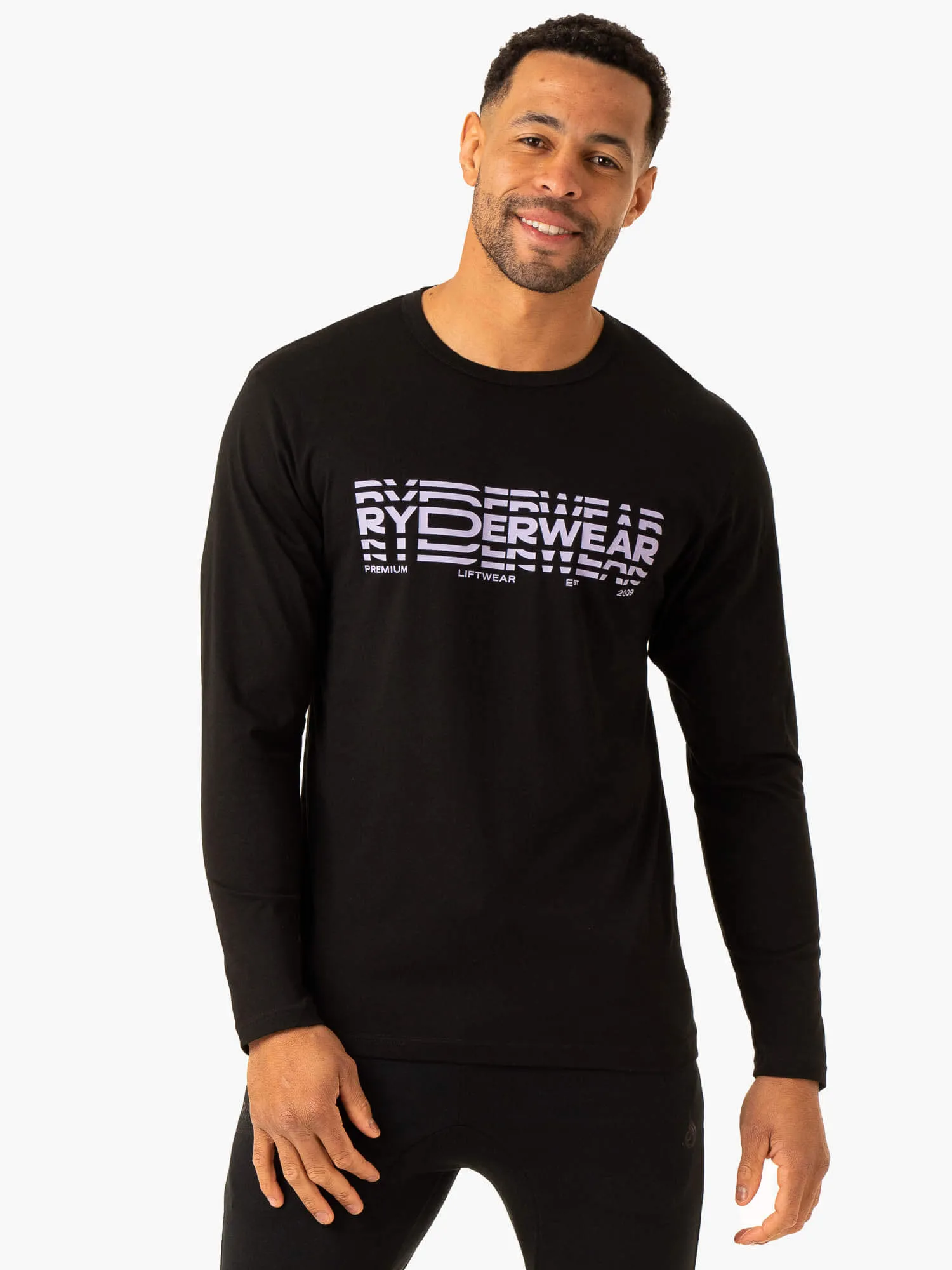 Graphic Long Sleeve T-Shirt - Black sold by Ryderwear