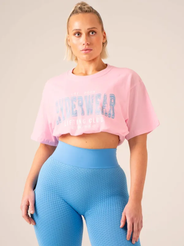 Grit Oversized T-Shirt - Pink sold by Ryderwear