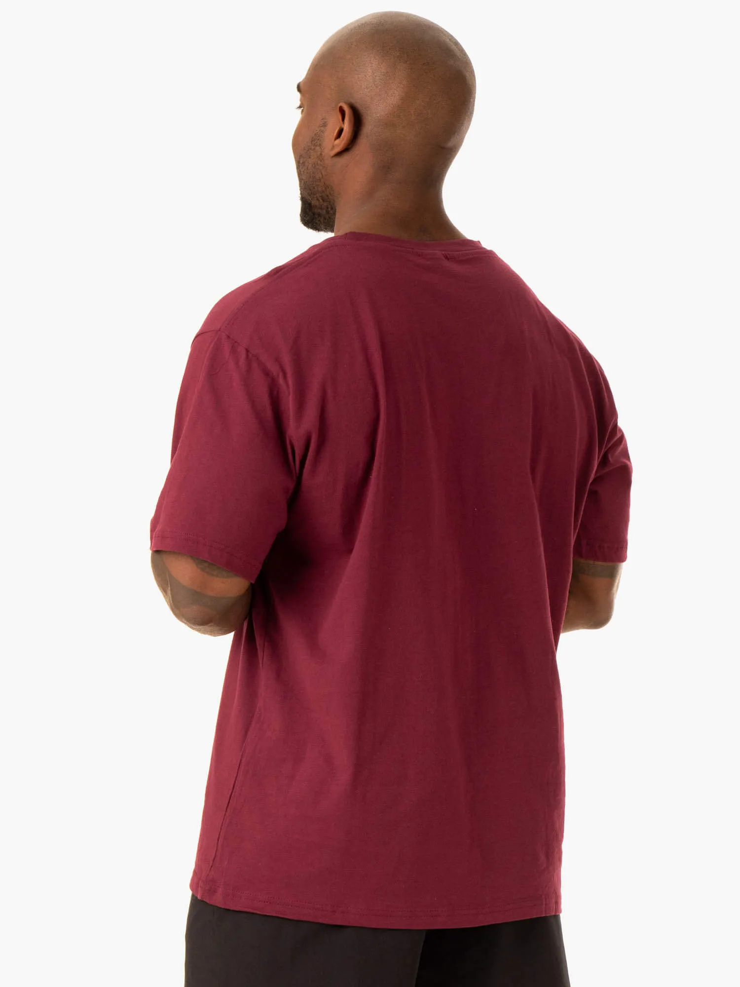 Oversized T-Shirt - Maroon sold by Ryderwear product image thumbnail 2