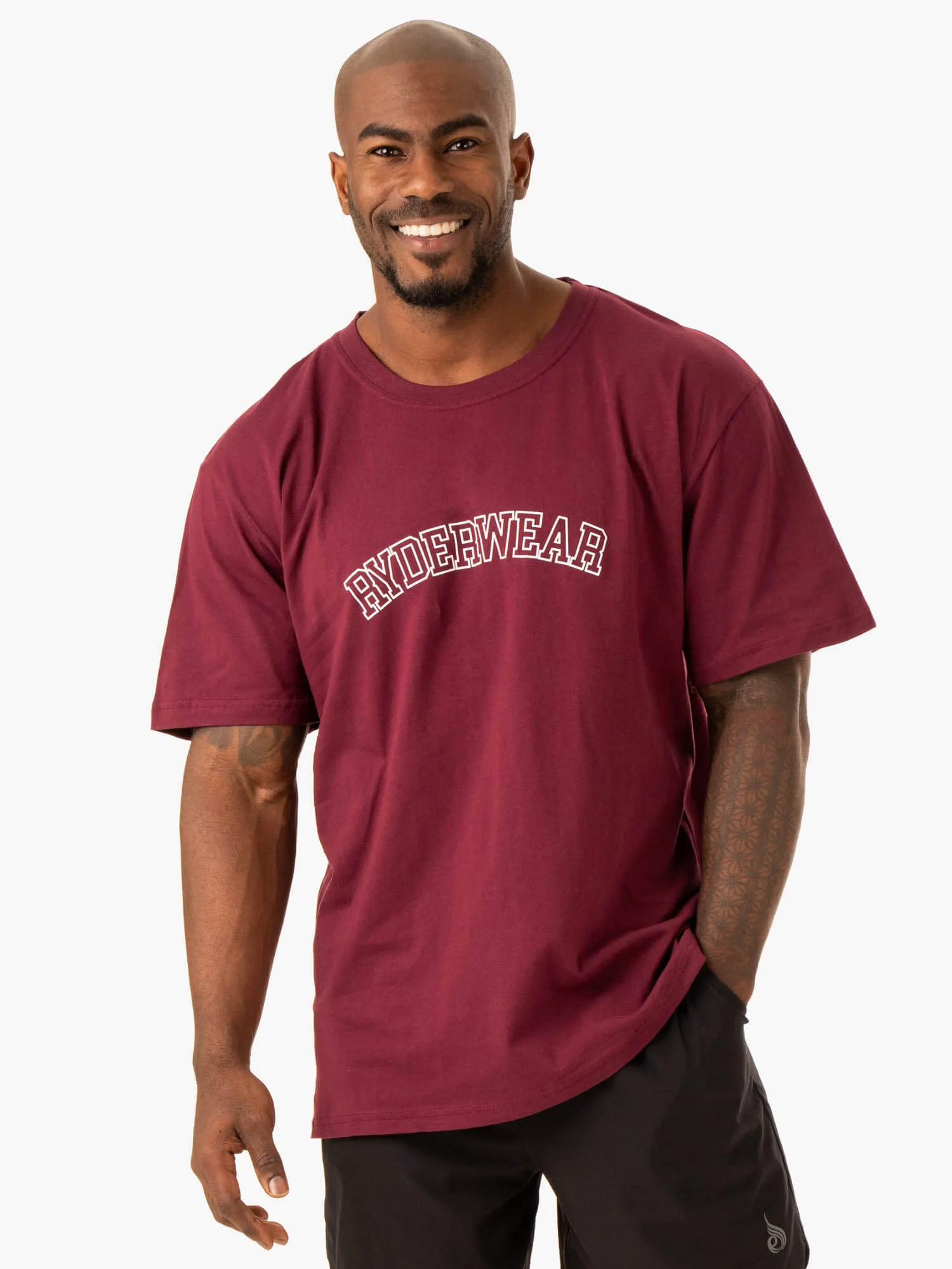 Oversized T-Shirt - Maroon sold by Ryderwear