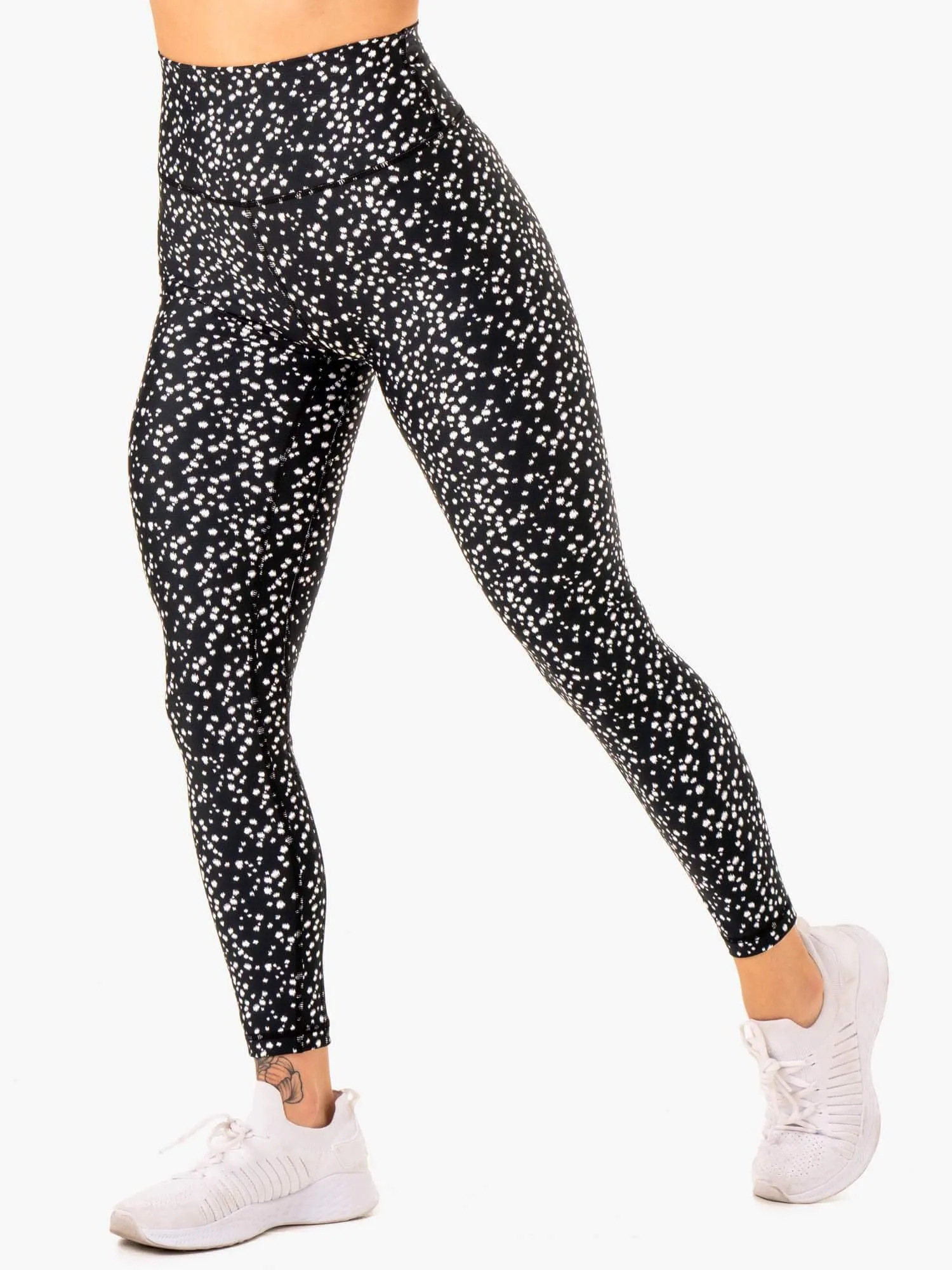 Reform High Waisted Leggings - Black Speckle sold by Ryderwear
