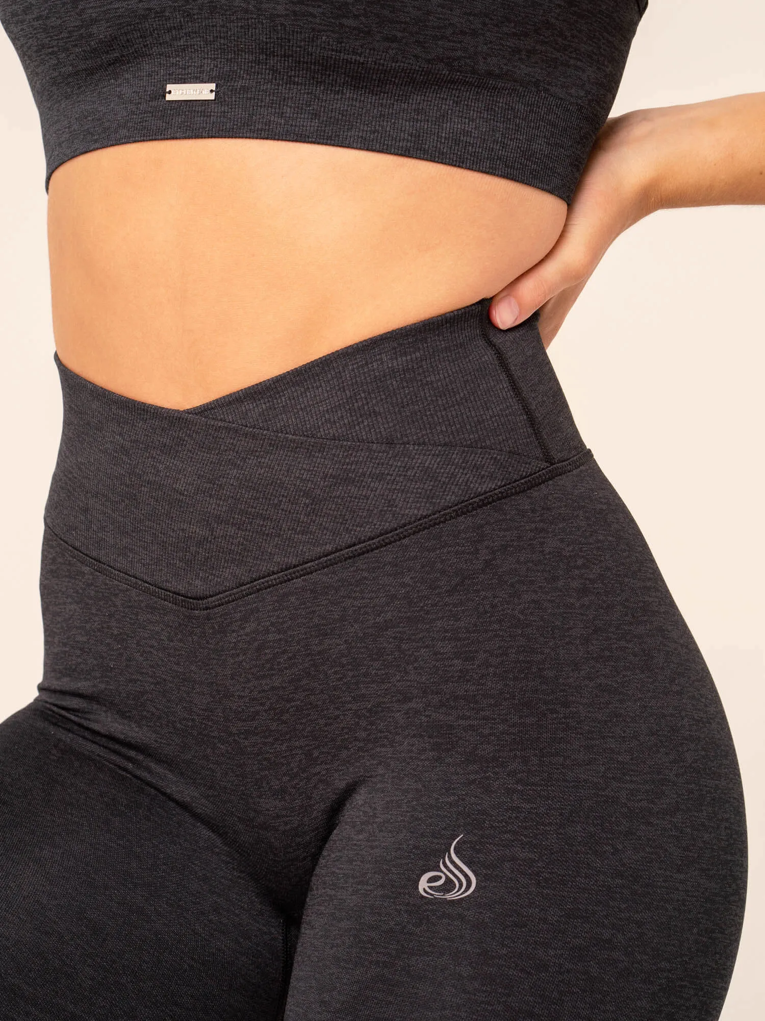 Focus Scrunch Seamless Leggings - Black Marl sold by Ryderwear product image thumbnail 5