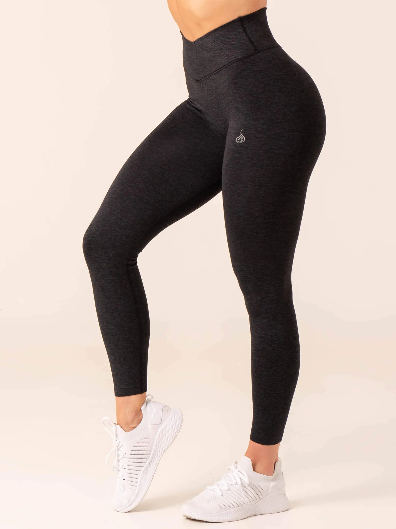 Focus Scrunch Seamless Leggings - Black Marl sold by Ryderwear product image thumbnail 2