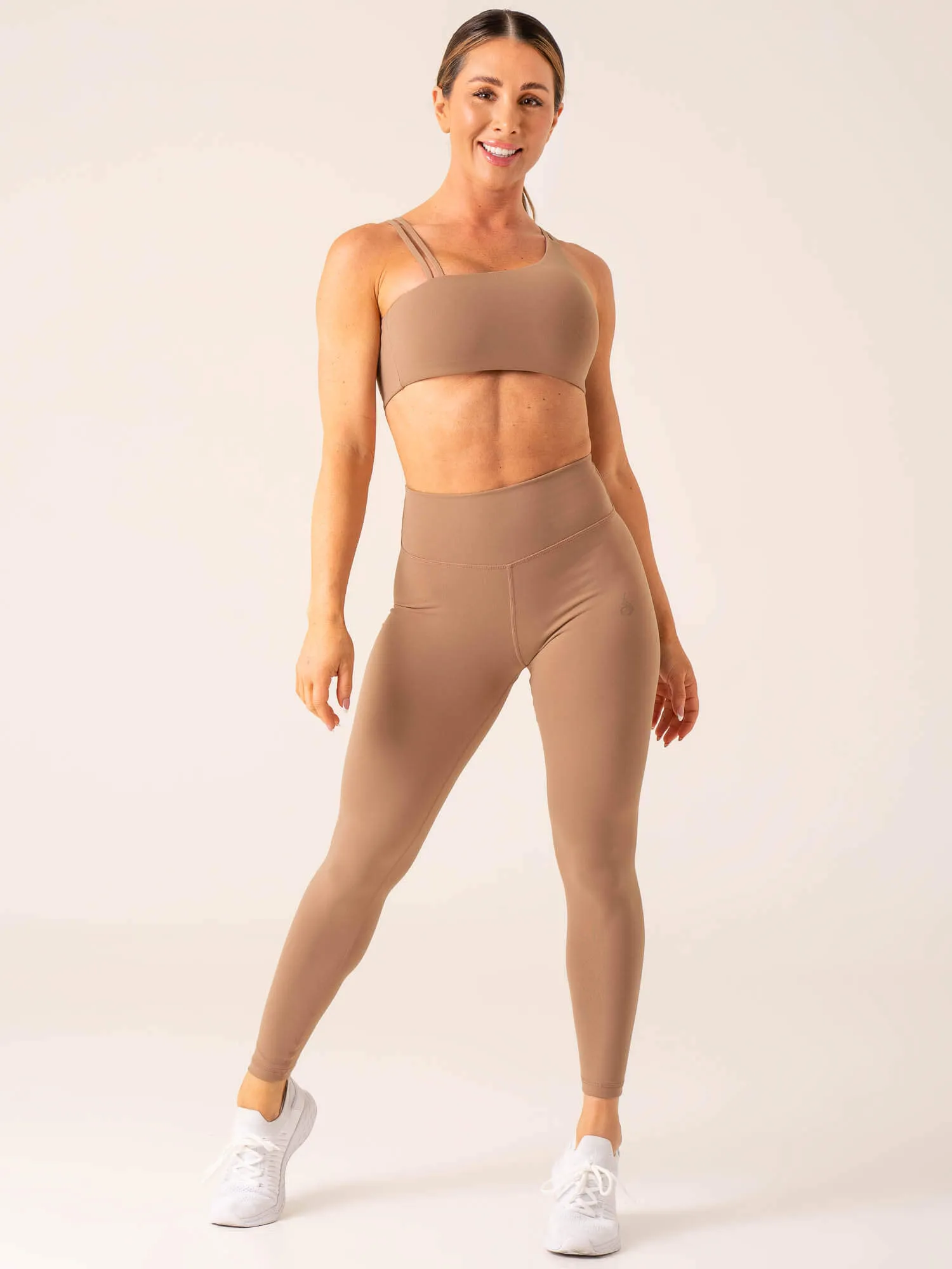 Unstoppable High Waisted Scrunch Leggings - Mocha sold by Ryderwear product image thumbnail 5
