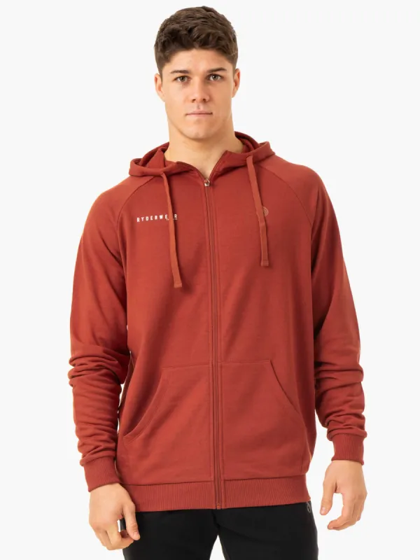 Pursuit Zip Up Hoodie - Red Clay sold by Ryderwear
