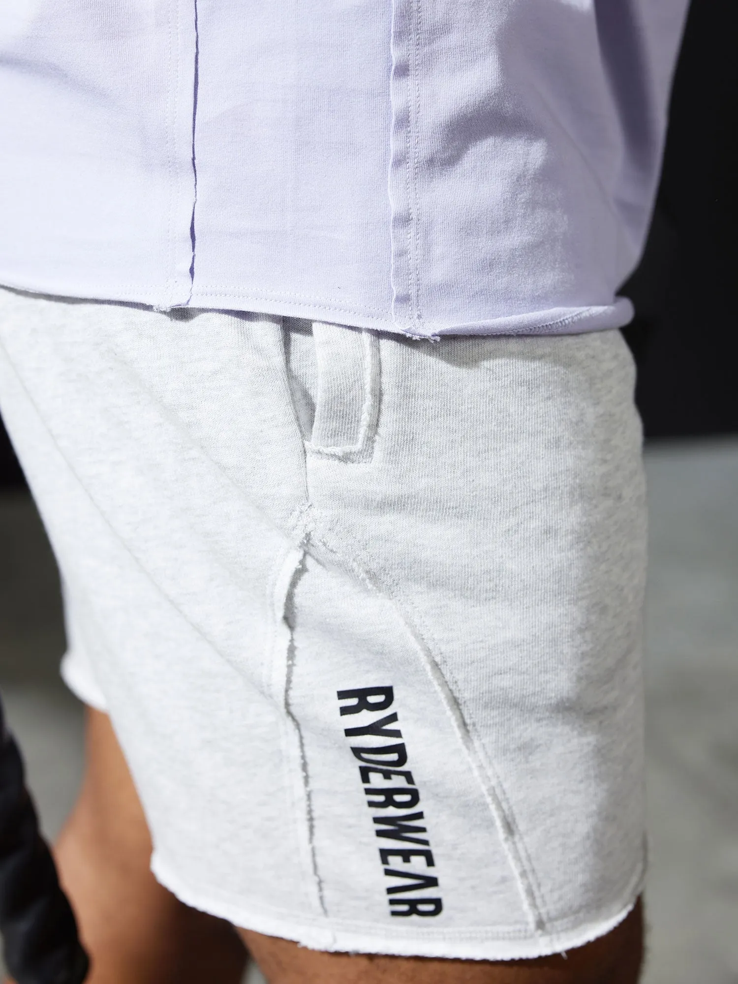 Force 6" Track Short - Chalk Grey Marl sold by Ryderwear product image thumbnail 3