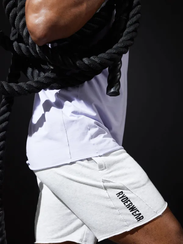 Force 6" Track Short - Chalk Grey Marl made by Ryderwear