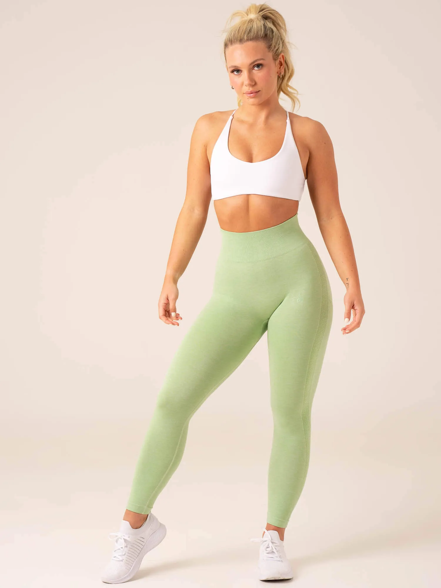 Evolve Seamless Leggings - Pistachio Marl sold by Ryderwear product image thumbnail 5