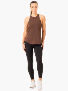 Level Up Training Tank - Chocolate sold by Ryderwear