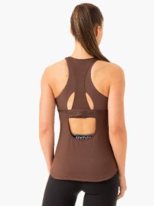 Level Up Training Tank - Chocolate sold by Ryderwear