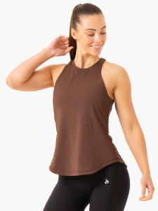 Level Up Training Tank - Chocolate sold by Ryderwear