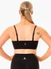 Convertible Bandeau Sports Bra - Black sold by Ryderwear