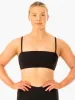 Convertible Bandeau Sports Bra - Black sold by Ryderwear