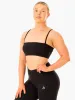 Convertible Bandeau Sports Bra - Black sold by Ryderwear